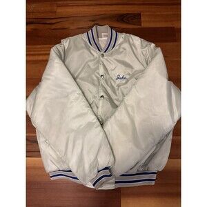 Vintage Birdie Bomber Jacket | Silver | Large | Grand Forks AFB “John”